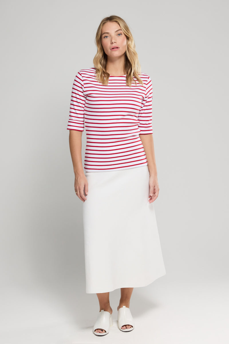 armor-lux-marini-re-femme-coton-pais-col-bateau-manches-coudes image 3