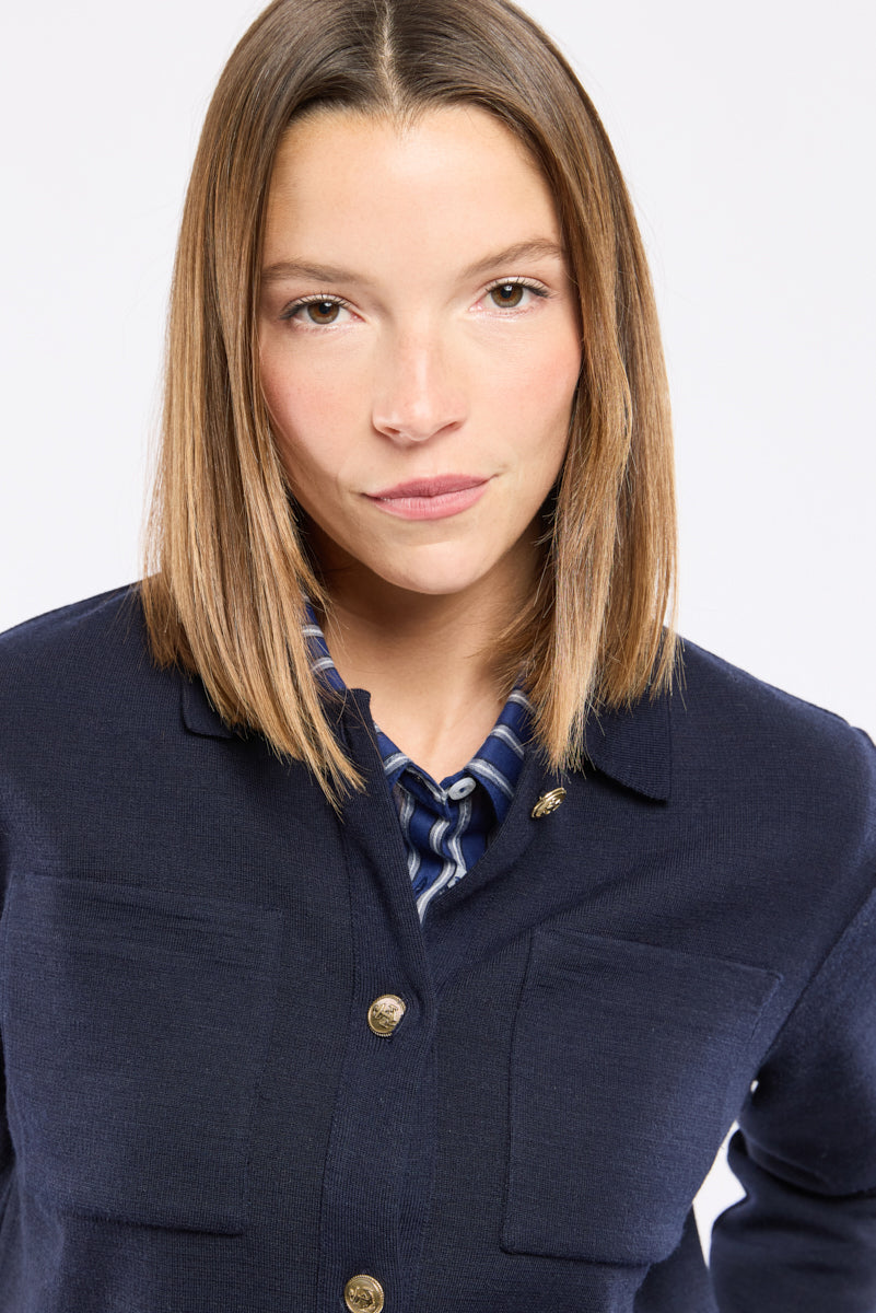 armor-lux-veste-boutonn-e-h-ritage-femme-maille-mecmor-laine image 4