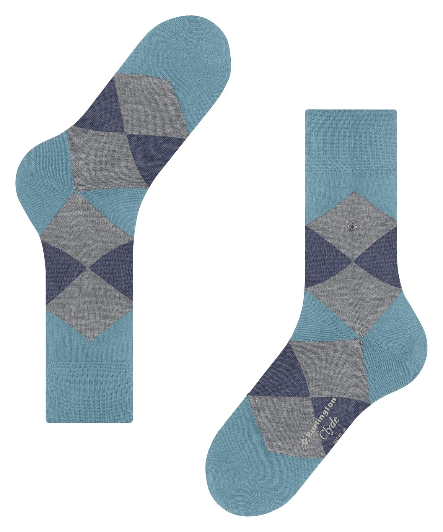 burlington-clyde-chaussettes-homme-coton-fantaisie-bleu-40-46 image 5