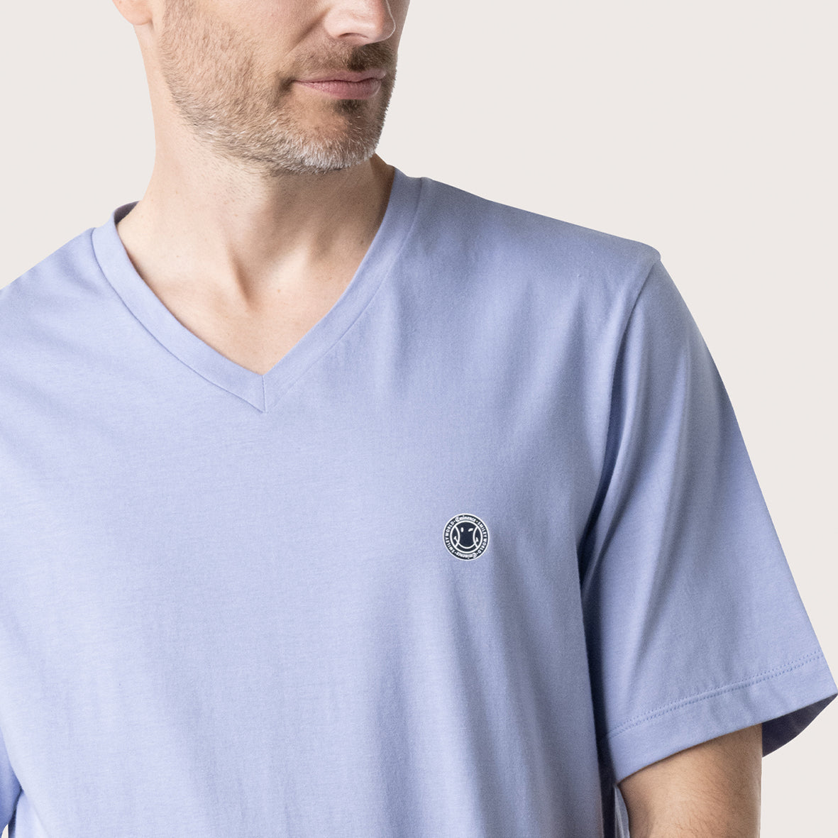 pyjama-court-homme-smileyworld-eminence-jersey-100-coton image 2