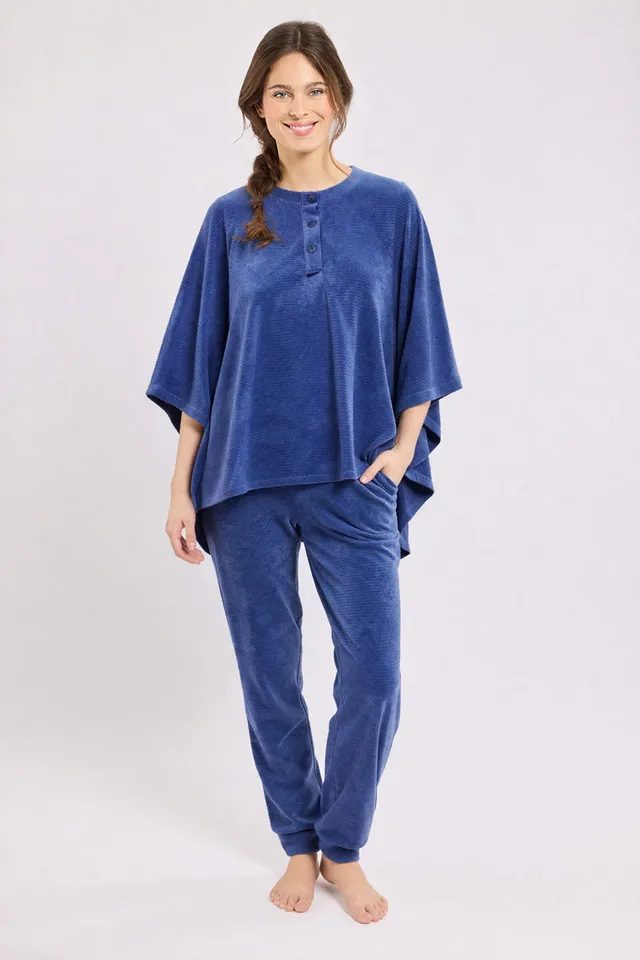 armor-lux-poncho-homewear-velours-taille-unique-75-cm image 1