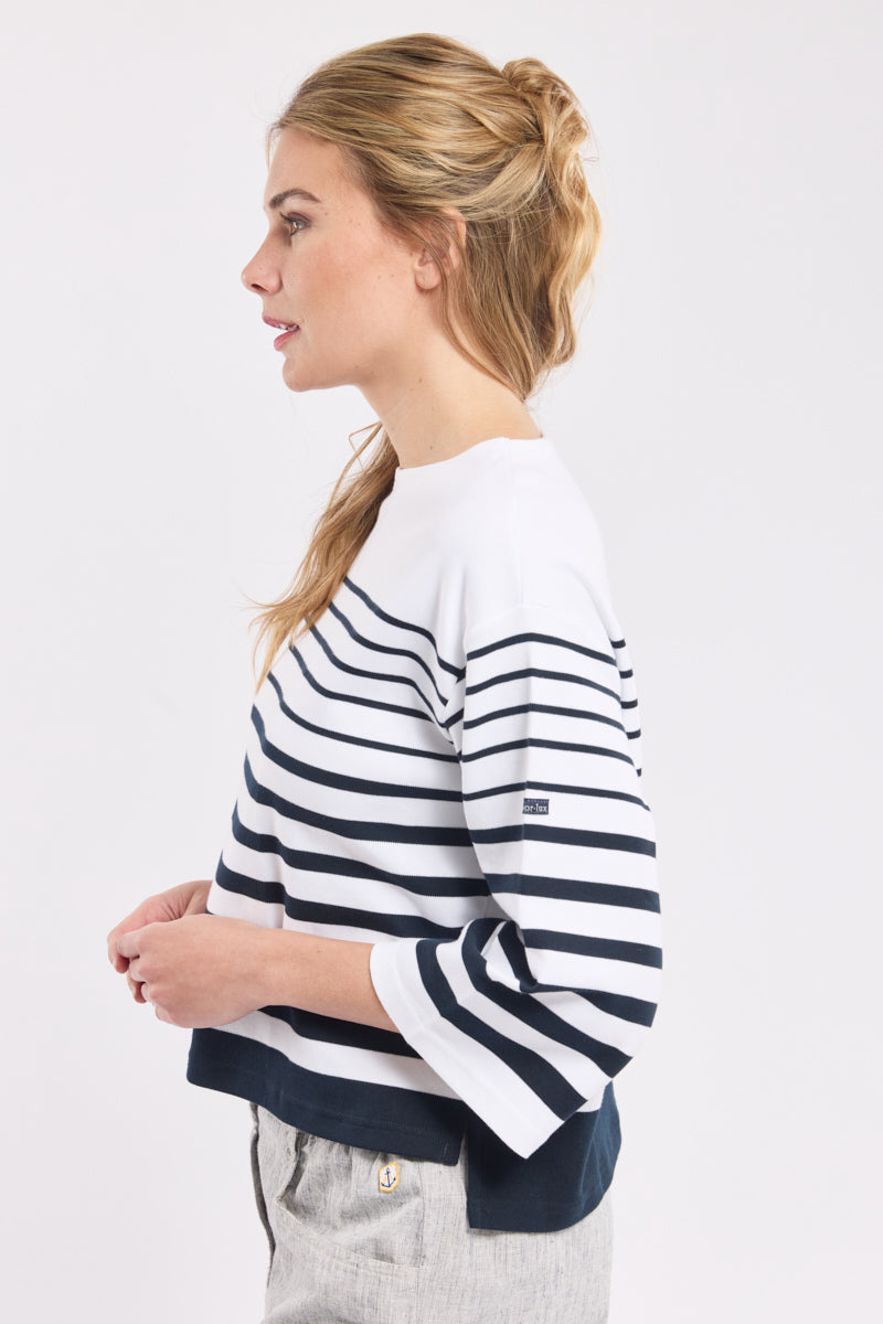 armor-lux-marini-re-amiral-femme-manches-3-4-coton image 4