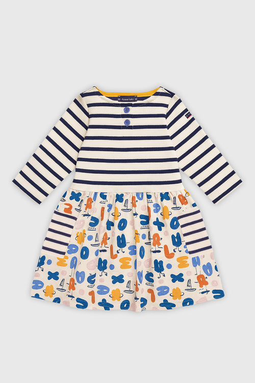 armor-lux-robe-baby-imprim-e-coton-manches-longues image 2