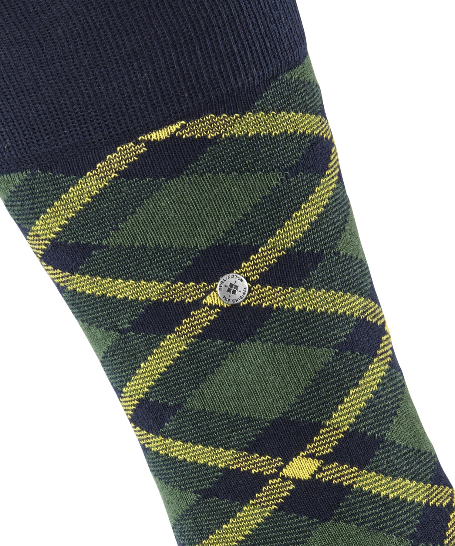 burlington-tartan-chaussettes-homme-coton-bleu-marine image 3