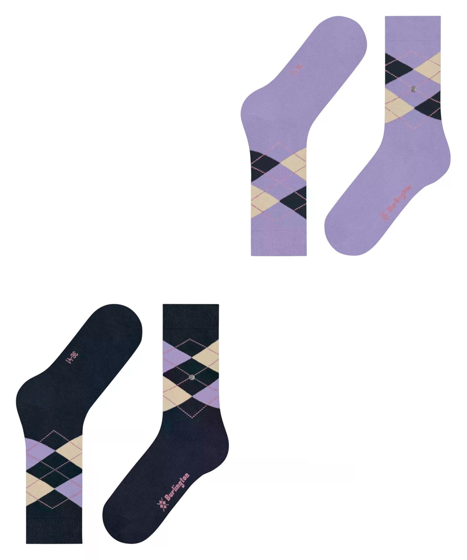 burlington-everyday-argyle-chaussettes-femme-36-41-violet-plum image 5