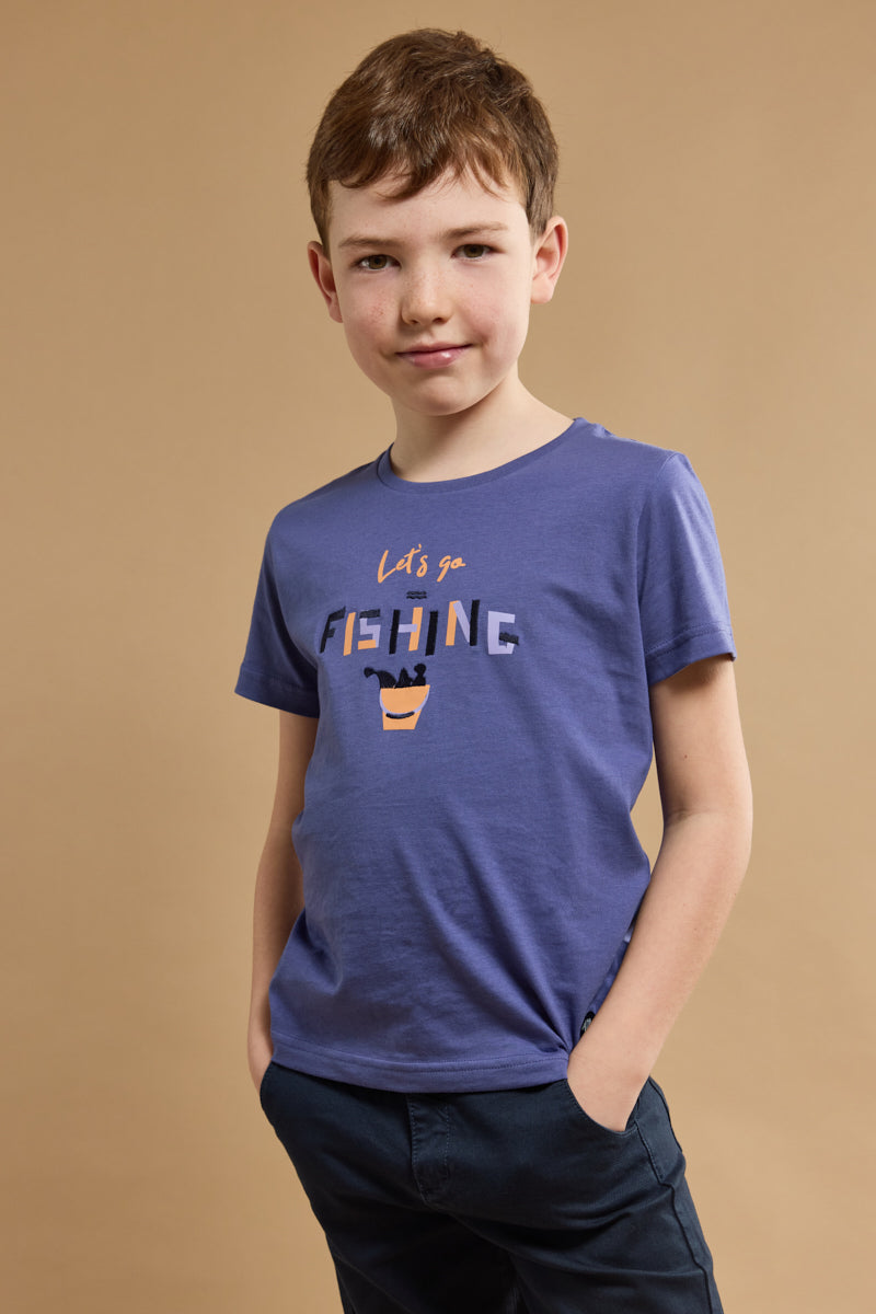 armor-lux-t-shirt-enfant-let-s-go-fishing-coton-2 image 1