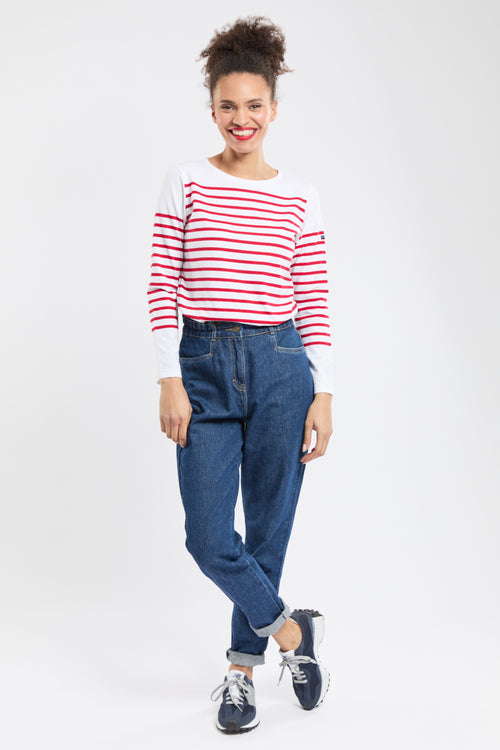 armor-lux-marini-re-femme-jersey-lourd-coton-rayures-bretonnes-manches-longues image 4