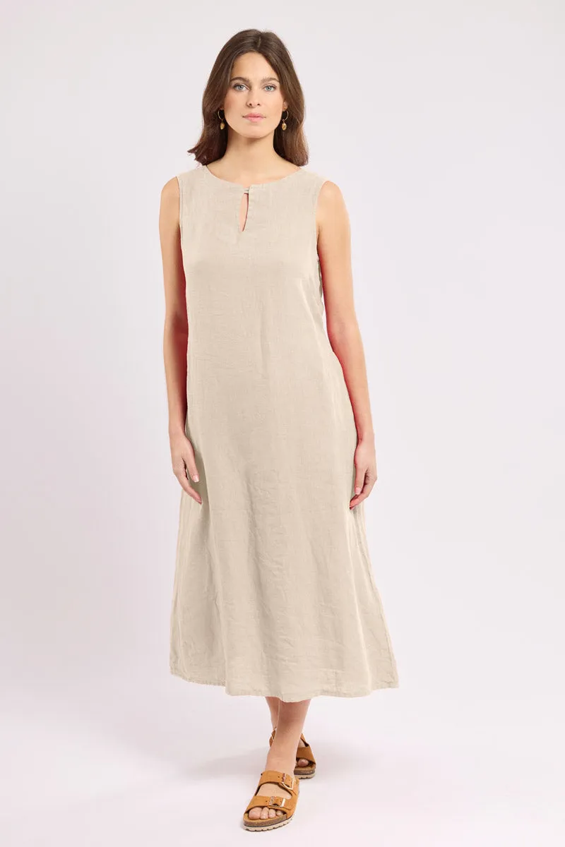armor-lux-robe-longue-femme-100-lin-ceinture image 1