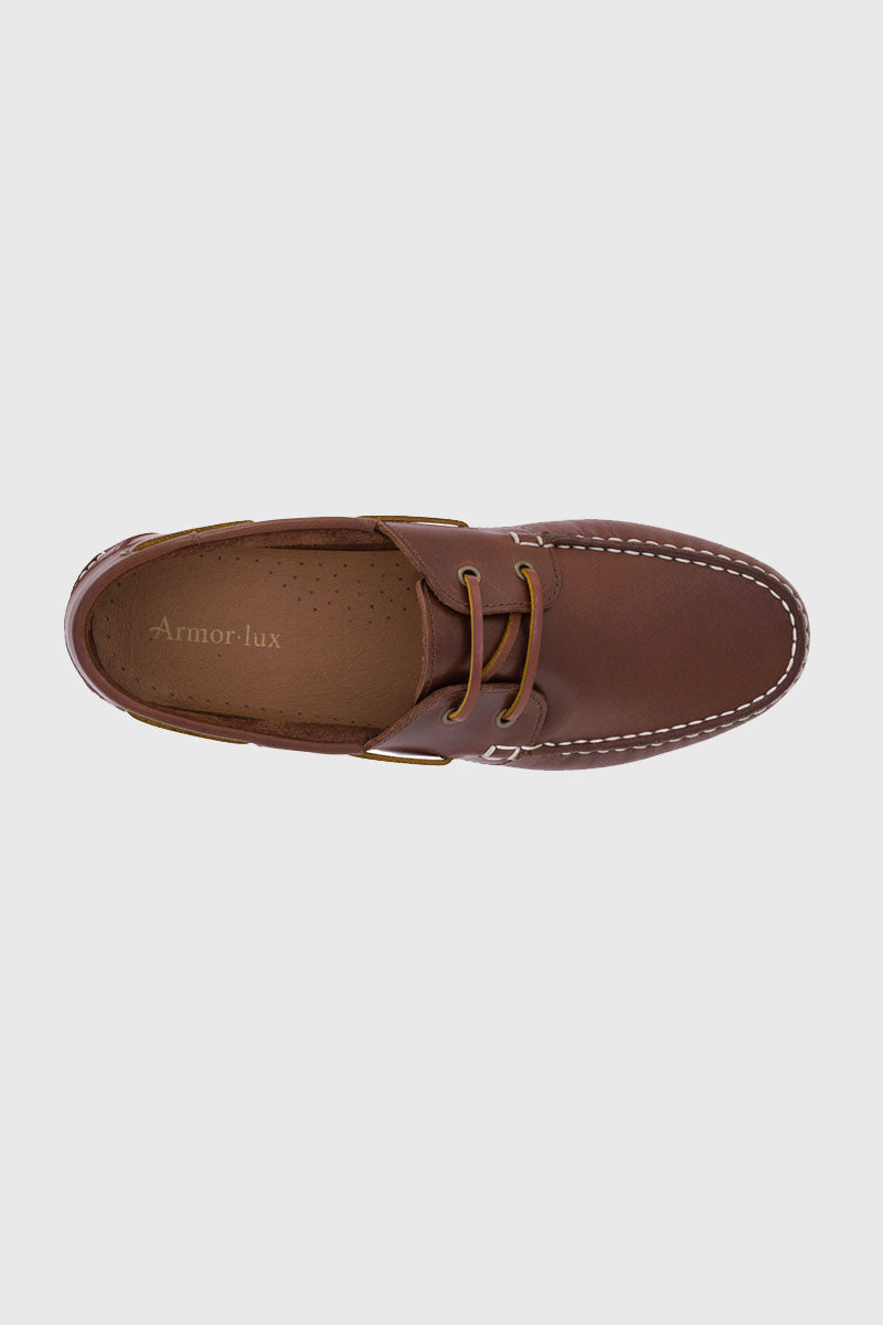 armor-lux-chaussures-bateau-fr-hel-marron-cuir image 2