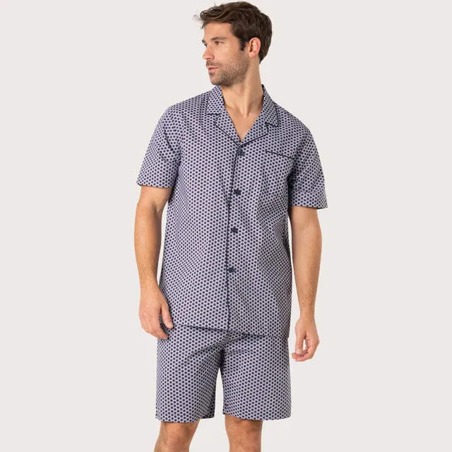 eminence-popeline-pyjama-court-ouvert-homme image 1