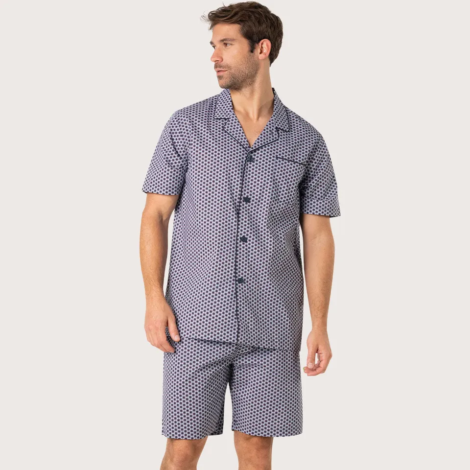 eminence-popeline-pyjama-court-ouvert-homme image 1