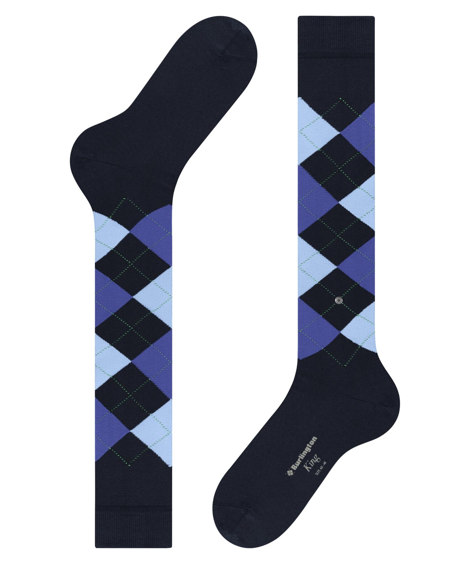 chaussettes-longues-burlington-king-coton-fantaisie-bleu-marine-40-46 image 5