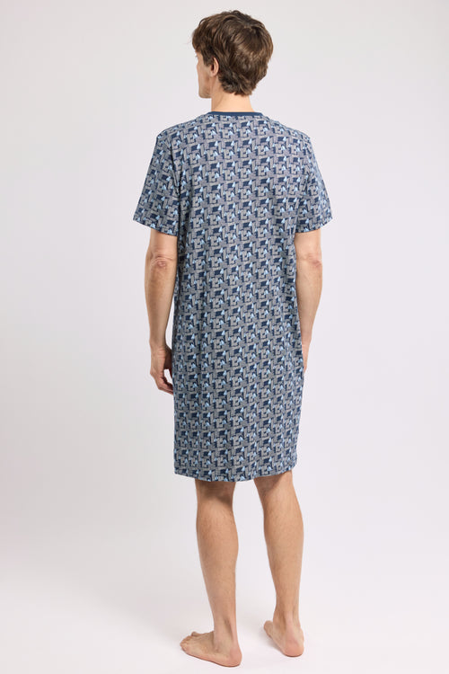 armor-lux-chemise-de-nuit-homme-coton-manches-courtes image 5