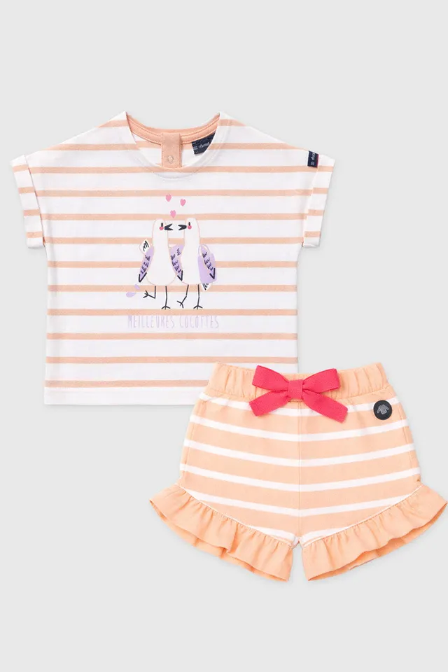 armor-lux-pyjama-ray-baby-coton-l-ger-t-shirt-short image 1