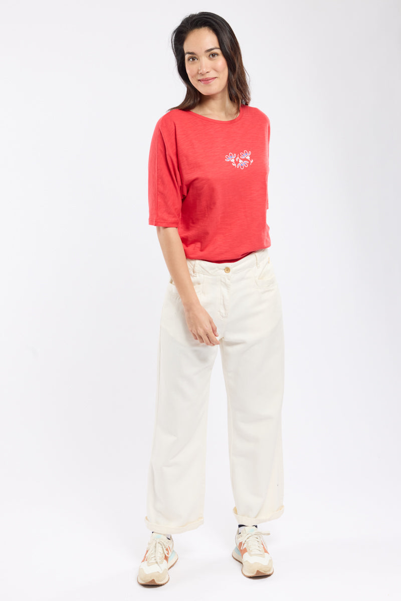 armor-lux-t-shirt-femme-manches-kimono-coton-flamm-floral-2 image 3