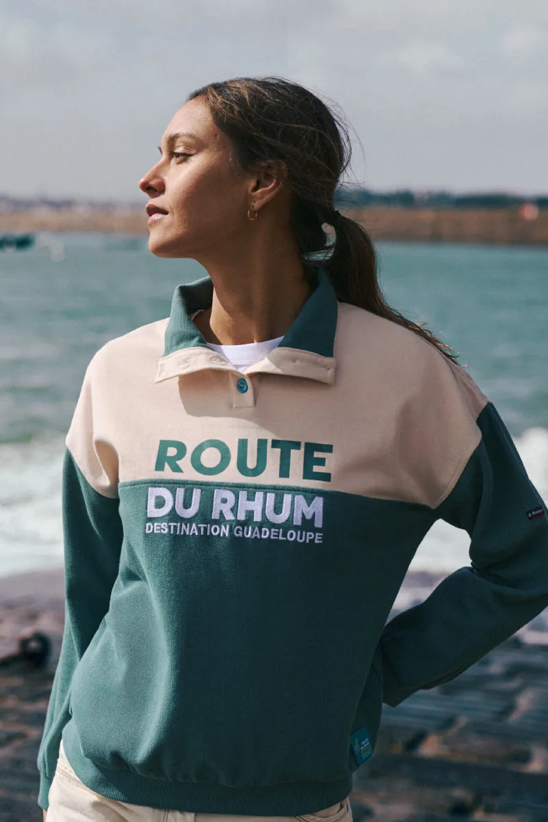 armor-lux-sweat-col-camionneur-femme-route-du-rhum-molleton-100-coton image 1
