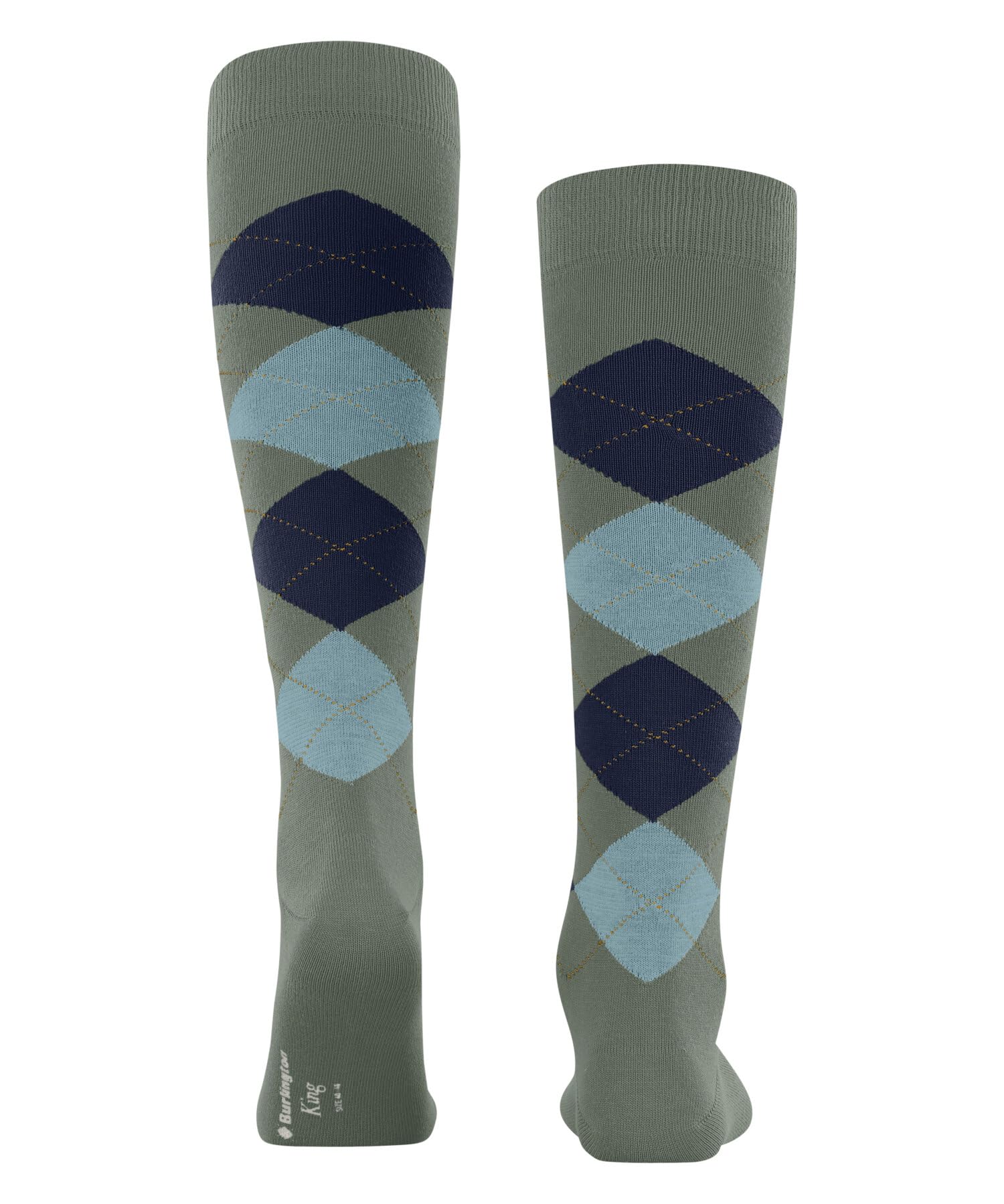 burlington-king-chaussettes-hautes-homme-coton-bio-argyle image 2