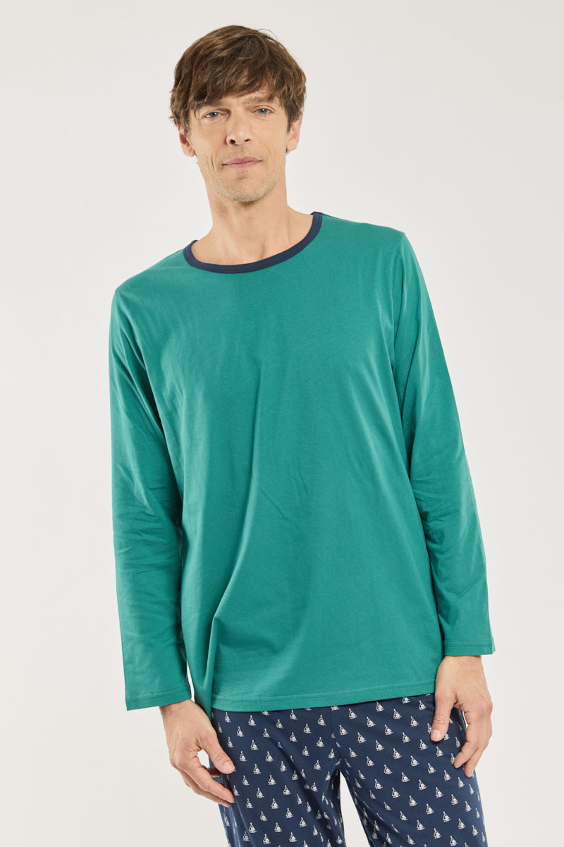 armor-lux-pyjama-homme-motifs-bateaux-coton-l-ger image 4