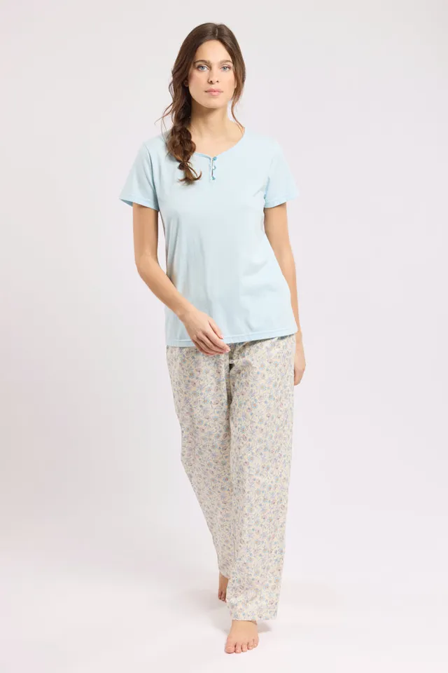 armor-lux-pyjama-fleuri-femme-coton-l-ger-2-pi-ces image 1