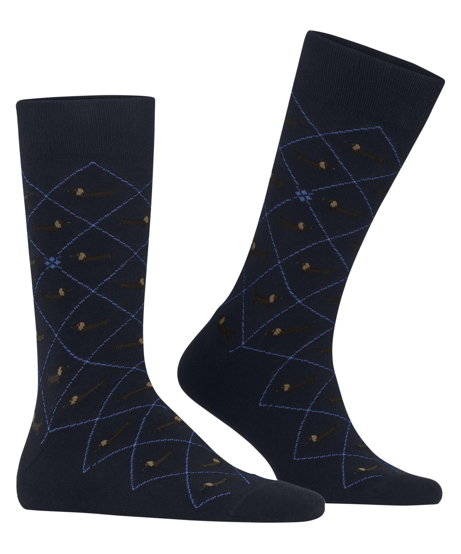 burlington-dachshund-chaussettes-homme-bleu-marine-6120-40-46-coton-fantaisie image 4