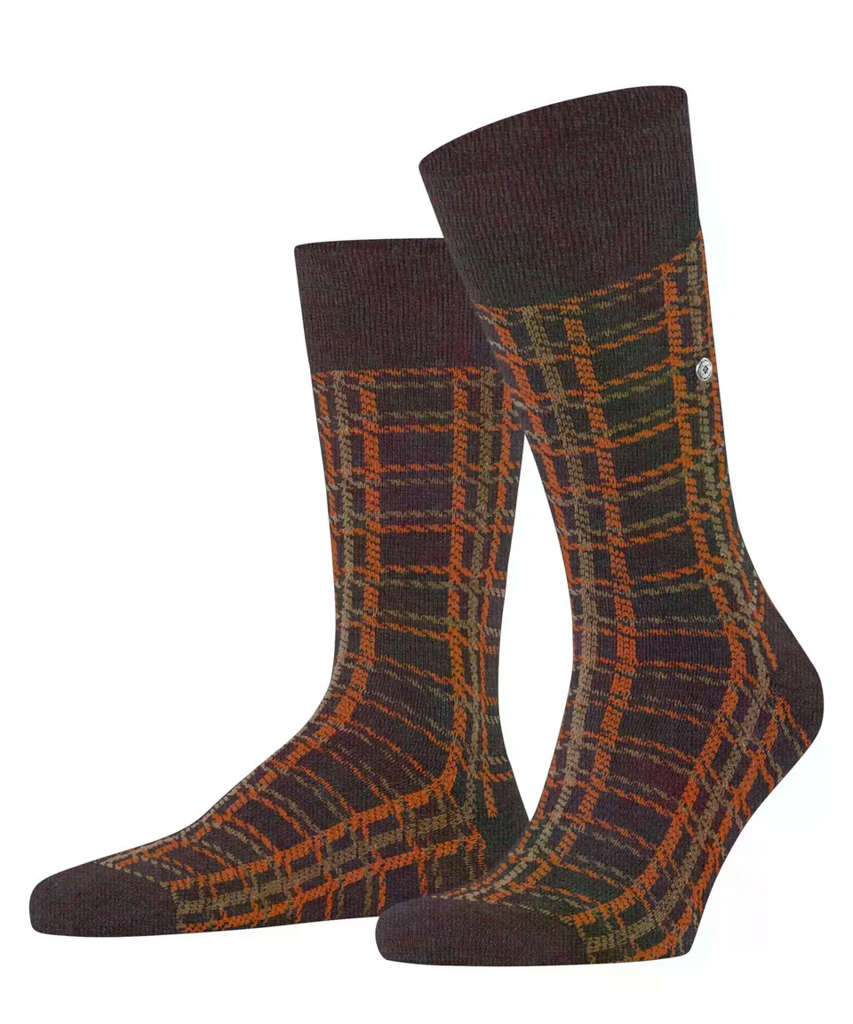 burlington-grid-chaussettes-homme-coton-cachemire-unies-rouge-claret-8375-40-46 image 1