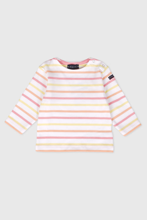 armor-lux-marini-re-b-b-tricolore-manches-longues-coton image 2