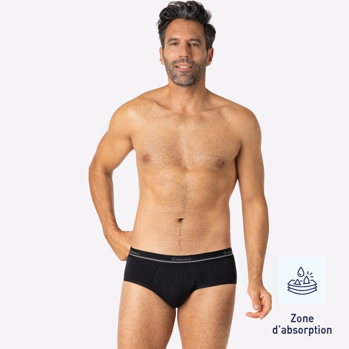eminence-s-r-nit-lot-de-5-slips-homme-fuites-urinaires-noir image 2
