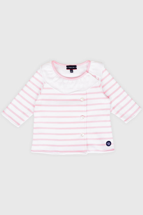 armor-lux-h-ritage-veste-b-b-ray-e-col-volant-coton image 2
