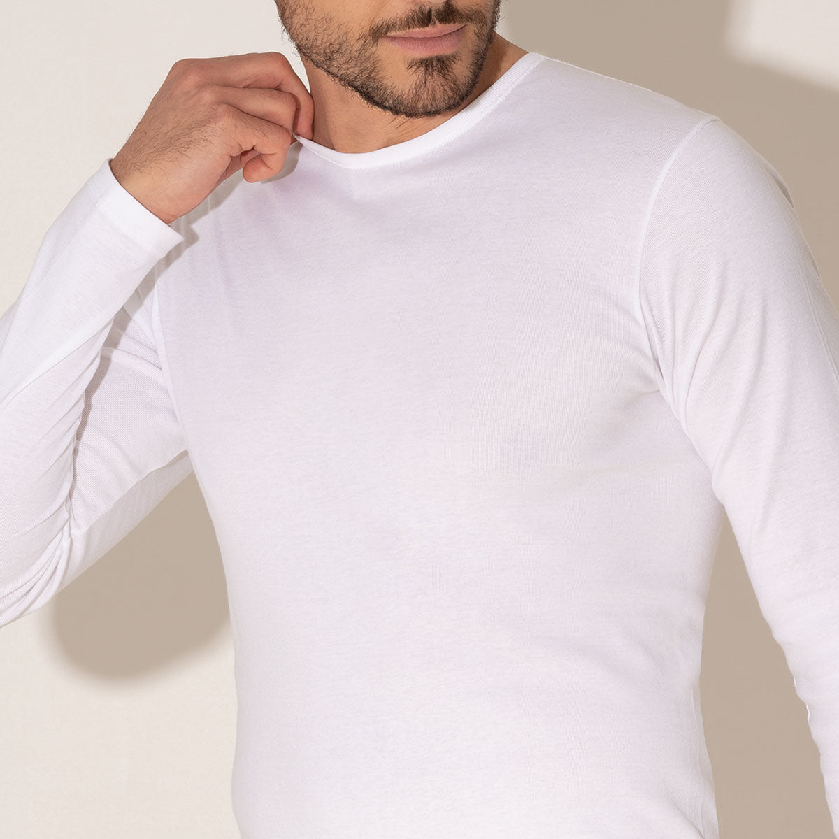 eminence-t-shirt-col-rond-manches-longues-homme-pur-coton-premium-328 image 3