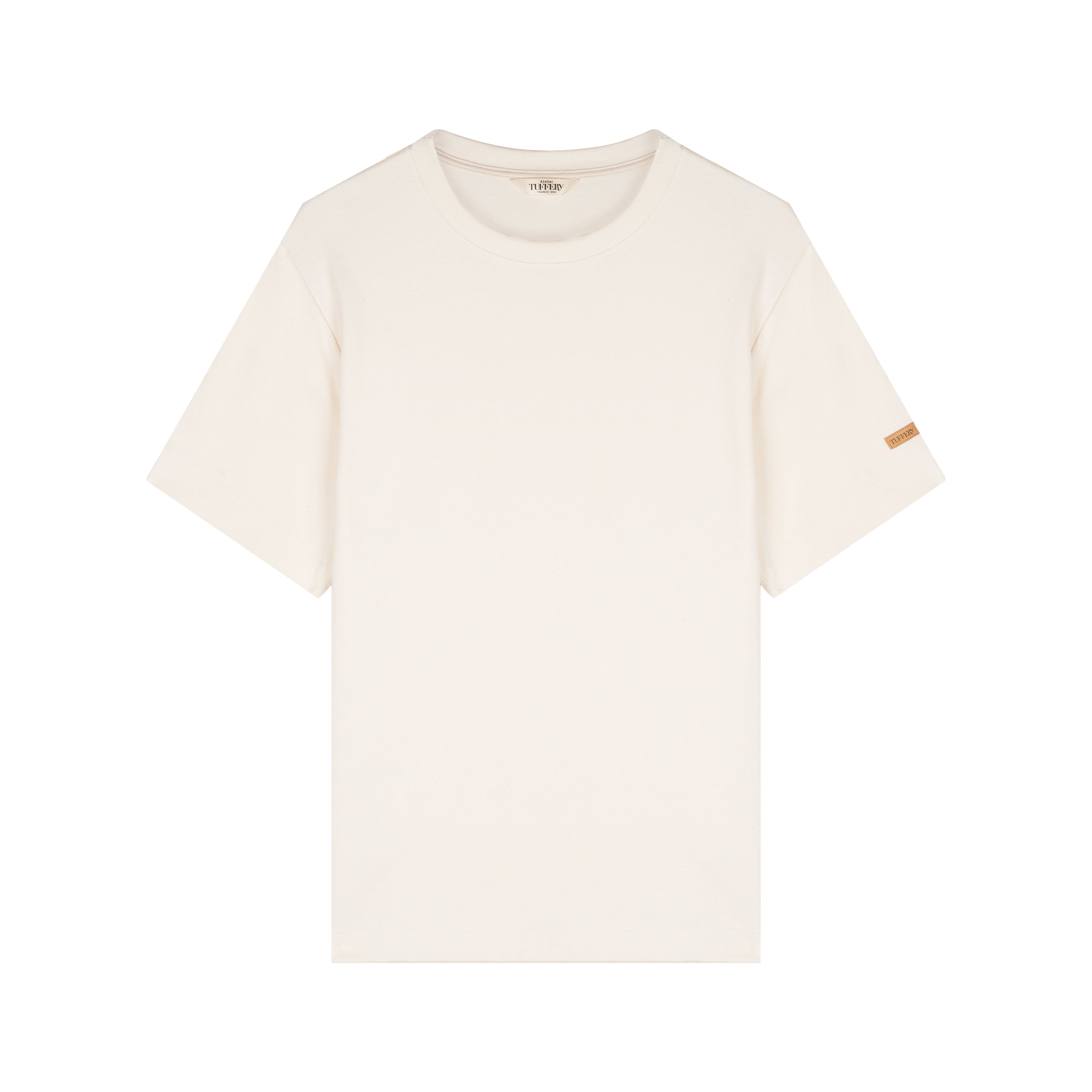 atelier-tuffery-t-shirt-homme-coton-bio-cru-coupe-droite image 1