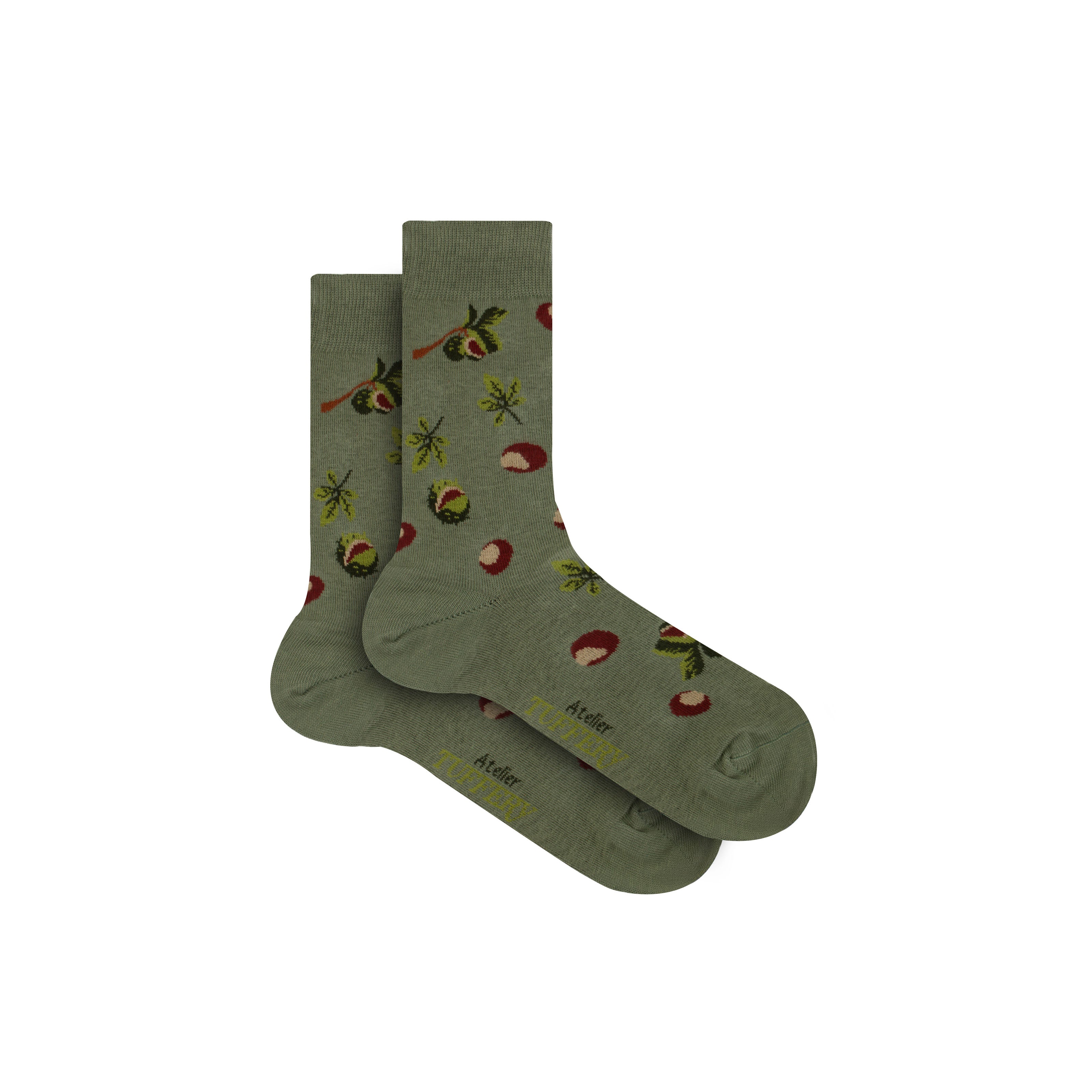 atelier-tuffery-causses-chaussettes-fines-unisexes-kaki image 1