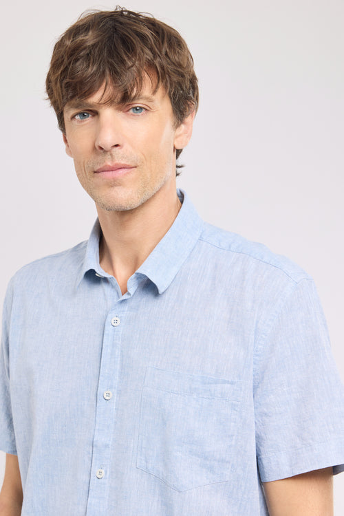 armor-lux-chemise-manches-courtes-homme-coton-lin image 3