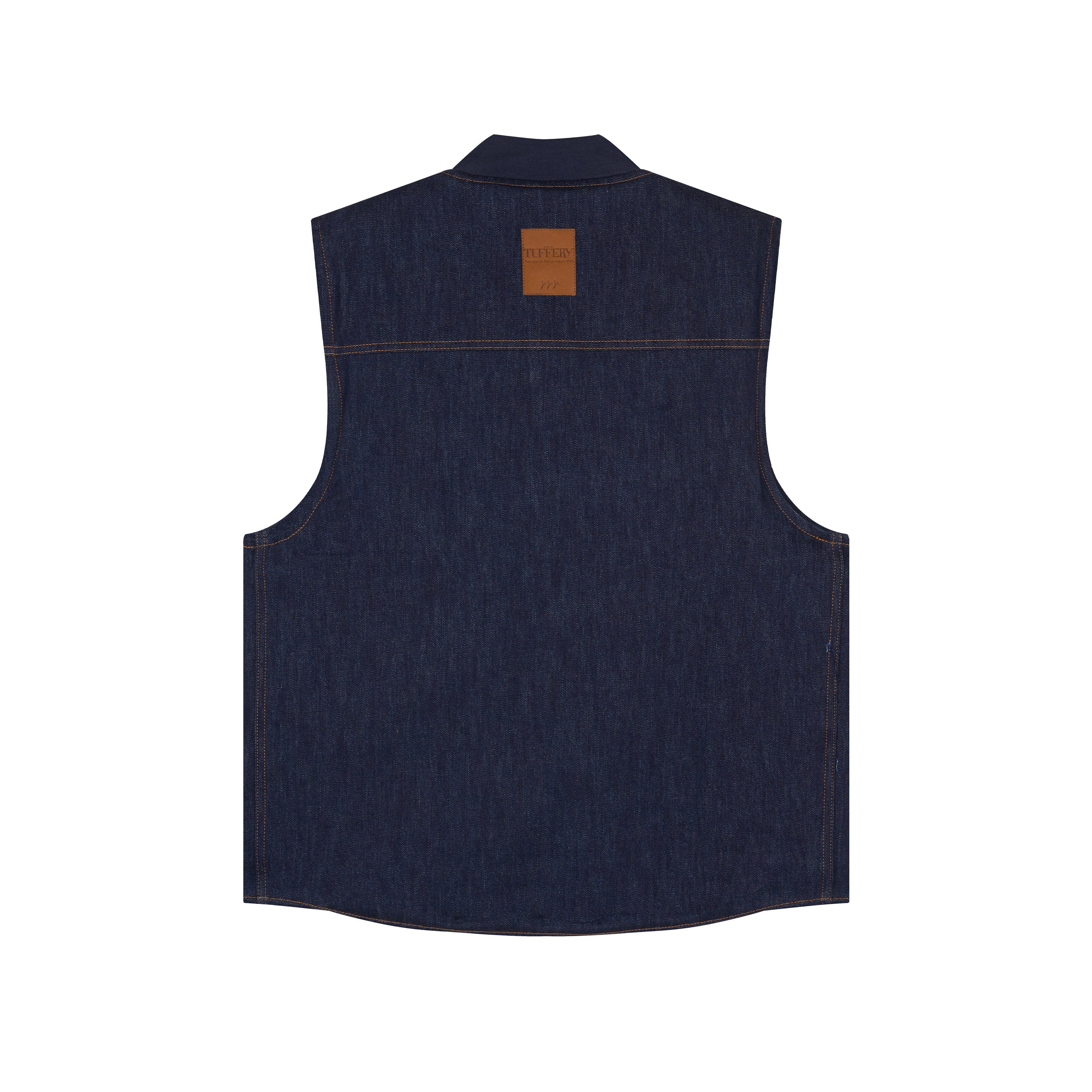 atelier-tuffery-gilet-sans-manches-femme-en-jean-brut-doubl-laine-fran-aise image 2