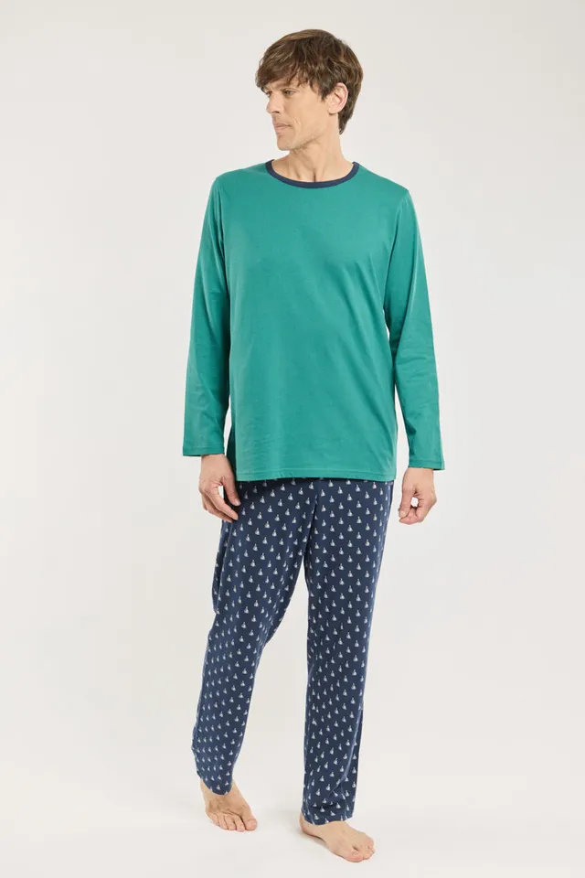 armor-lux-pyjama-homme-motifs-bateaux-coton-l-ger image 1