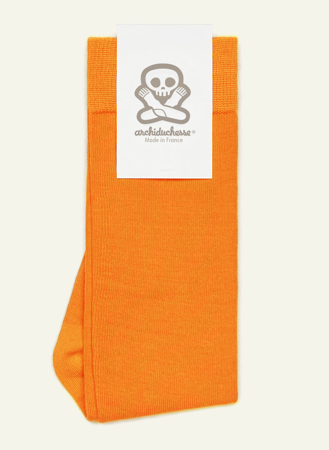 archiduchesse-de-ville-orange-mandarine-chaussettes-mi-mollet image 5