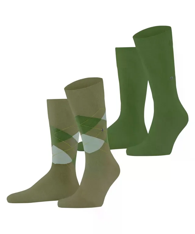 burlington-everyday-argyle-mix-2-pack-chaussettes-homme-coton-respirant image 1
