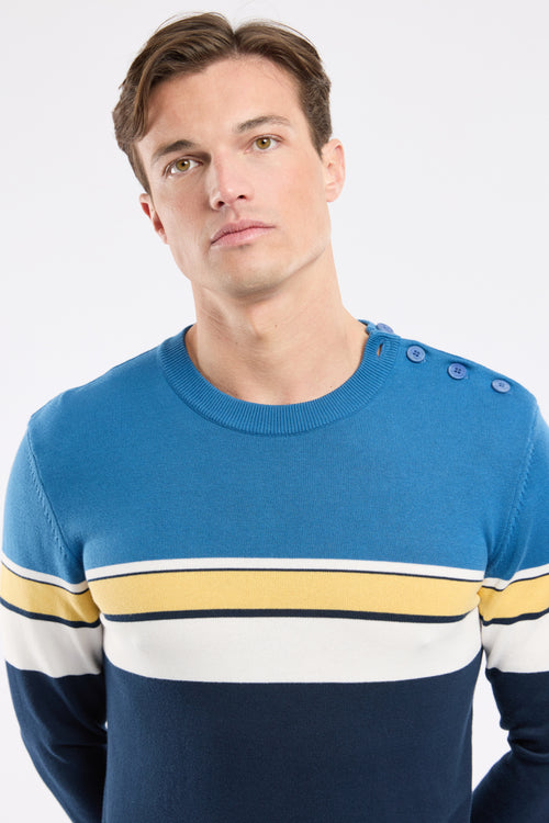armor-lux-groix-pull-marin-p-cheur-tricolore-homme-100-coton image 3
