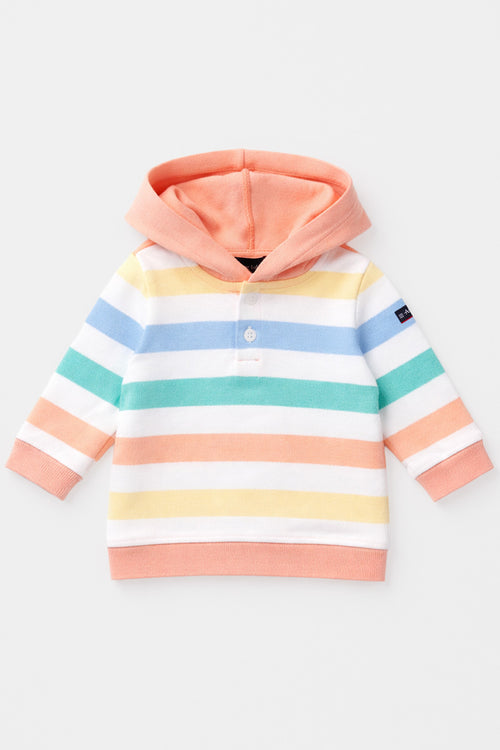 armor-lux-sweat-capuche-b-b-h-ritage-coton-rustique-rayures image 2