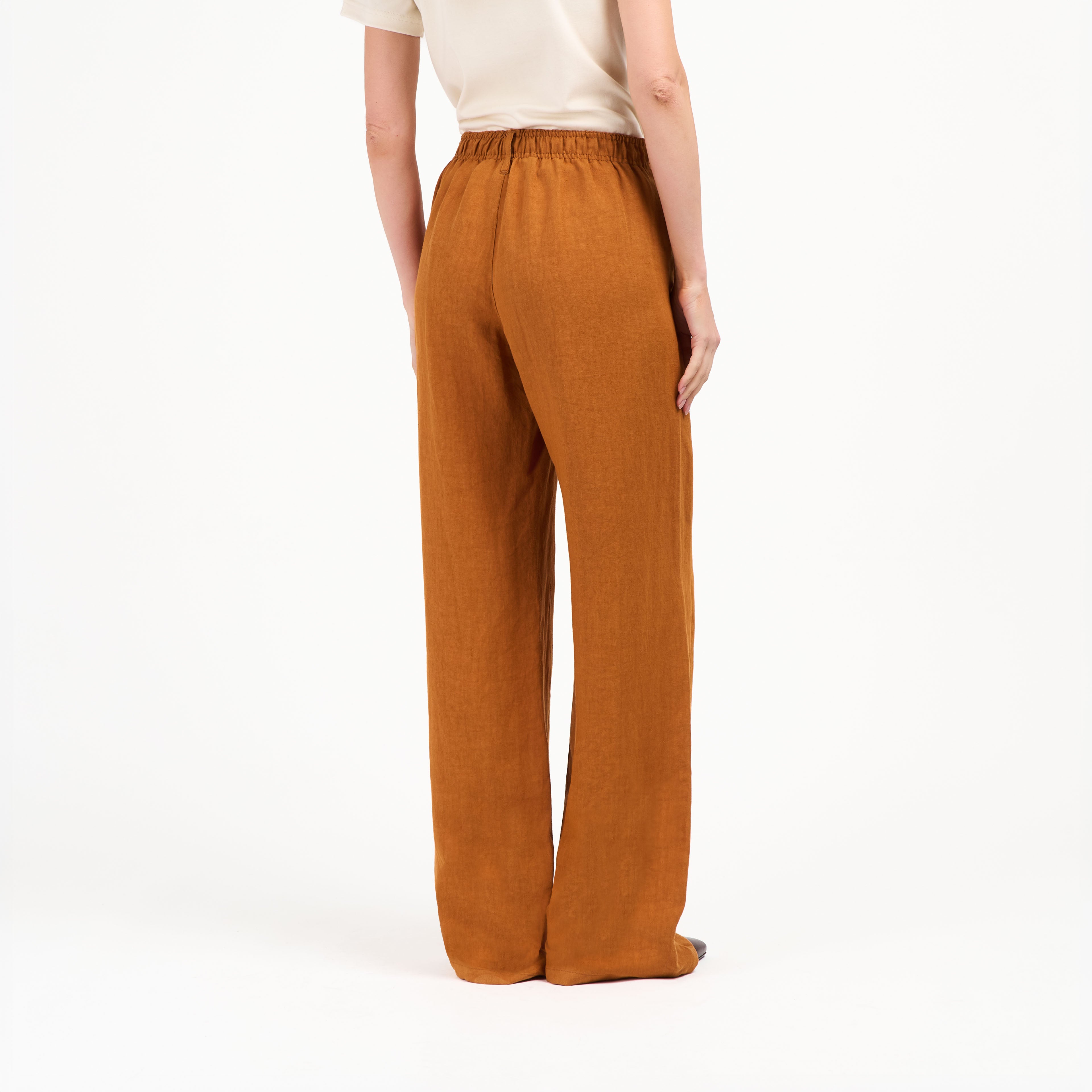 atelier-tuffery-lise-pantalon-femme-large-rouille-en-lin image 5