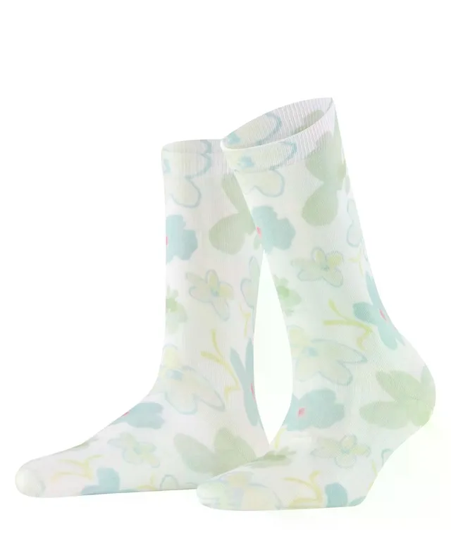burlington-garden-bloom-socquettes-femme-coton-fantaisie-blanc-white-2007-36-41 image 1