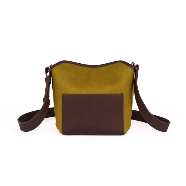 atelier-tuffery-sac-bandouli-re-olive-laine-fran-aise-et-cuir image 1