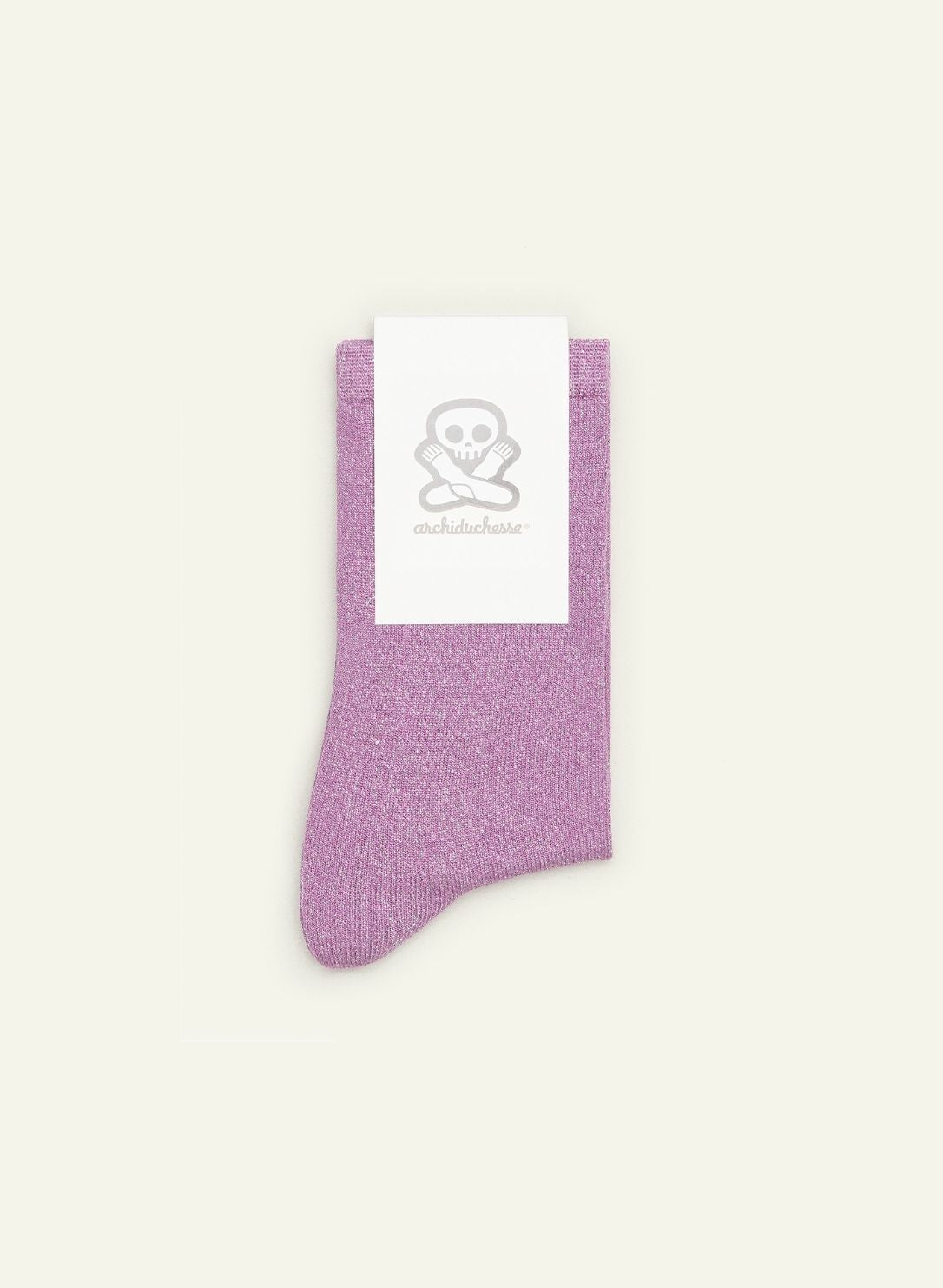 archiduchesse-paillet-e-lilas-chaussettes-courtes-femme-lurex-lilas image 3