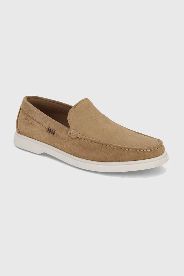 armor-lux-mocassins-abers-cuir-de-vache-beige image 1