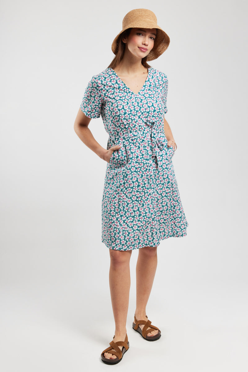 robe-fleurie-armor-lux-h-ritage-coton-col-v-ceinture-amovible-poches image 5