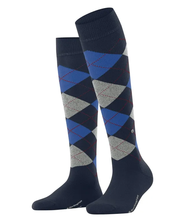 burlington-marylebone-chaussettes-hautes-femme-laine-bleu-marine image 1
