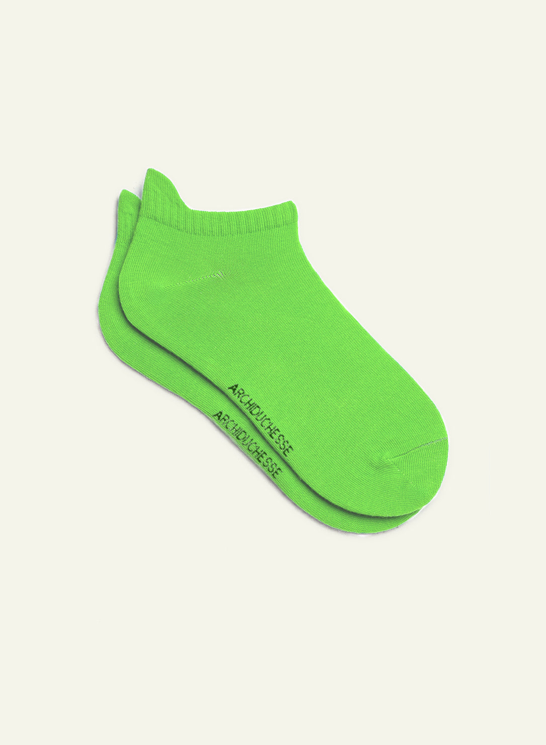 archiduchesse-socquette-coton-vert-pomme-languette image 2