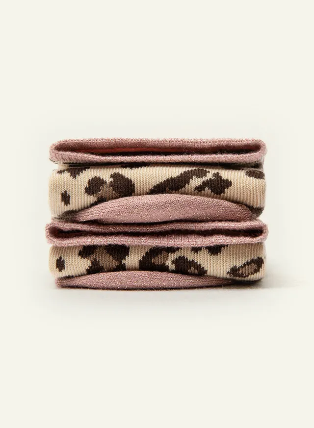 archiduchesse-chaussettes-fantaisie-l-opard-scintillante-rose image 1