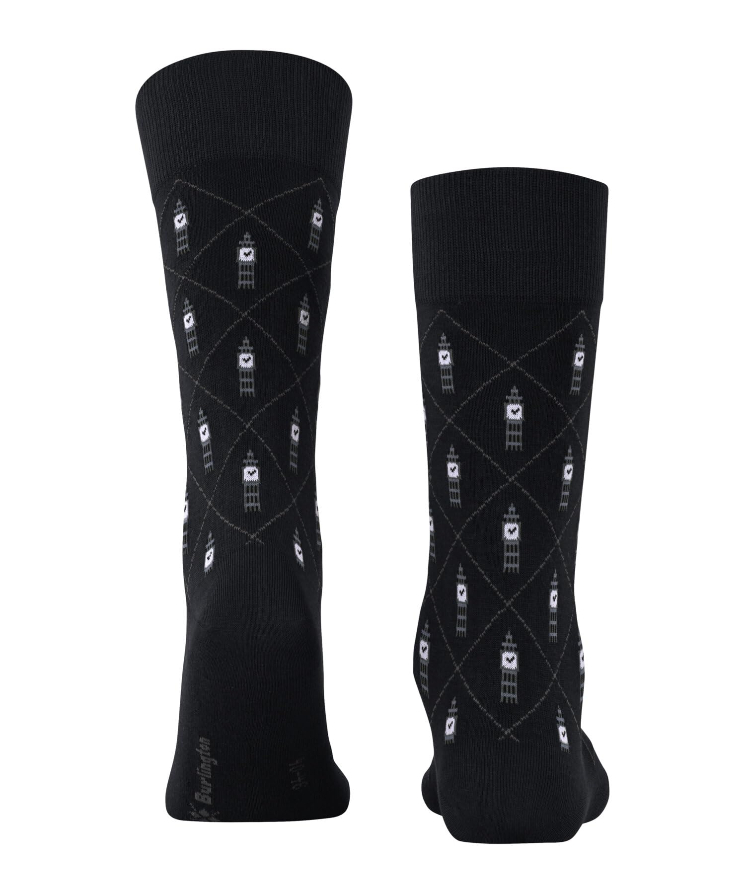 burlington-big-ben-chaussettes-homme-coton-biologique-opaque-motif-britannique image 2