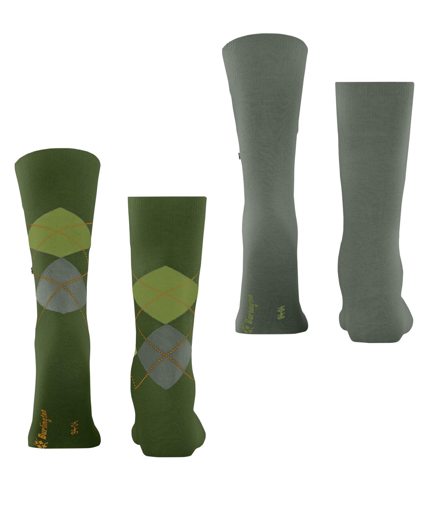 burlington-everyday-argyle-mix-multipack-chaussettes-homme-coton-vert-fir-green- image 2