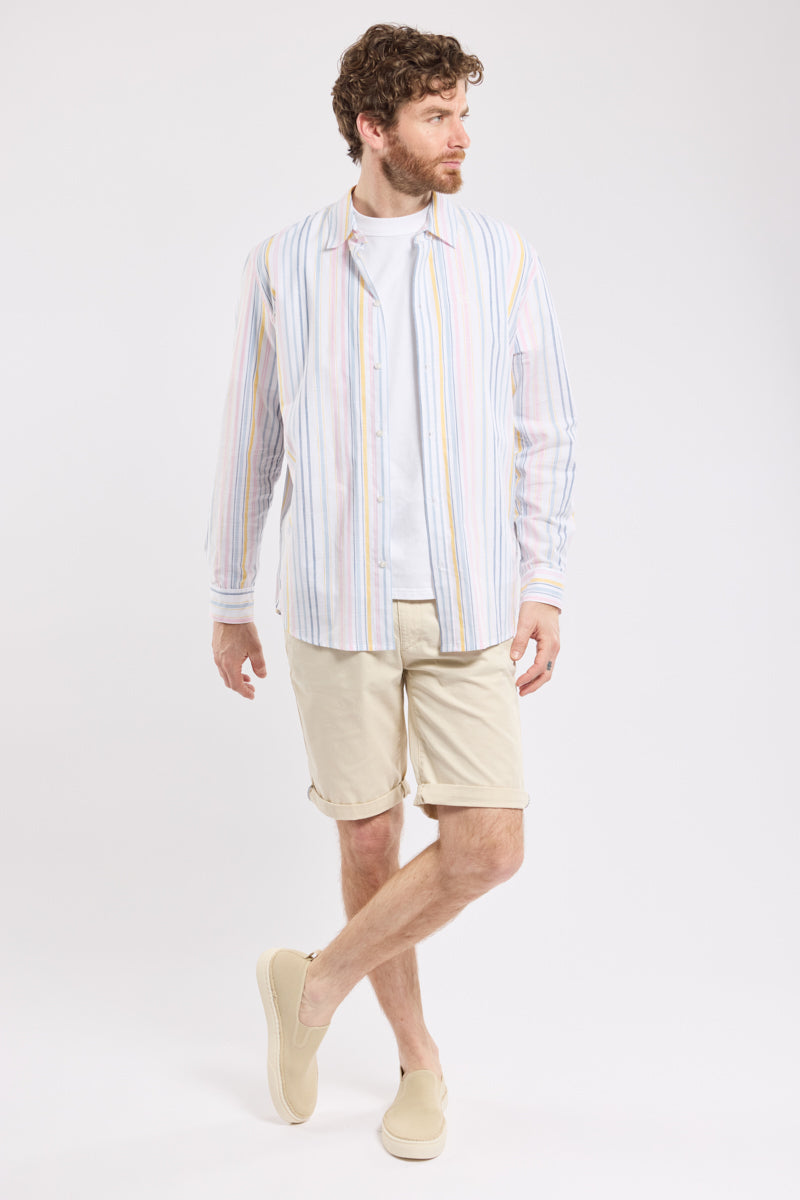 armor-lux-chemise-fines-rayures-deauville-homme-coton-manches-courtes image 3